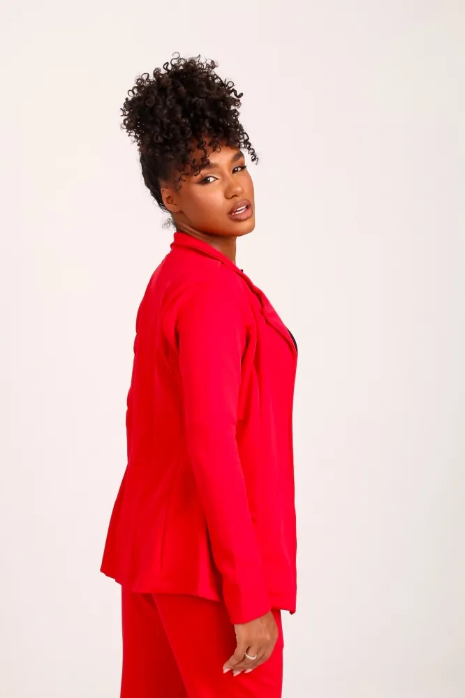 Blazer de luxo Lady Griffe Vermelho